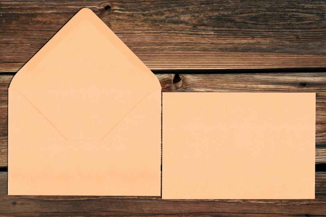 Briefhüllen 110x156 mm Nassklebend Aprikose 120 g/qm